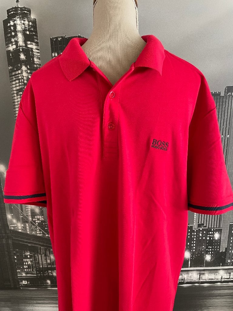NIEUW - rode polo Hugo Boss XXL Slim Fit, Kleding | Heren, Polo's, Verzenden, Hugo Boss, Rood, Maat 56/58 (XL)
