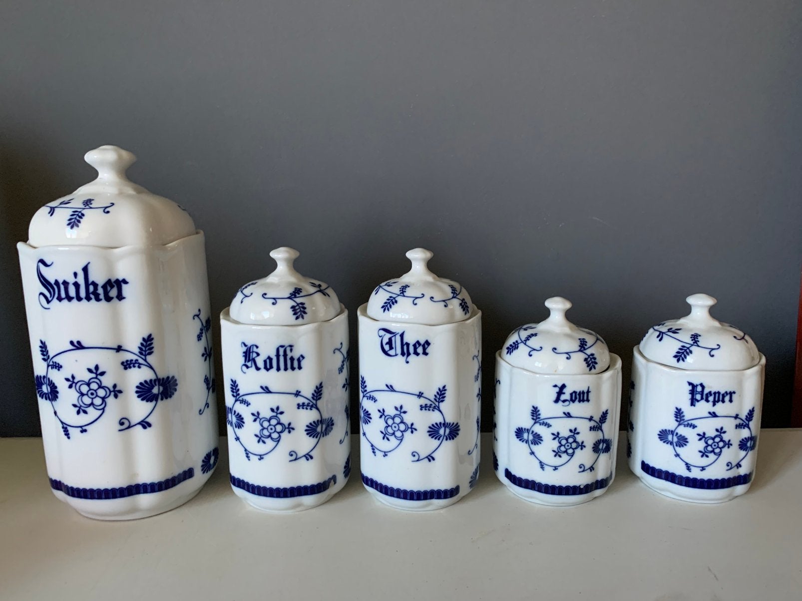 Nederlandse porseleinen potten jaren ‘50, Antiek en Kunst, Ophalen