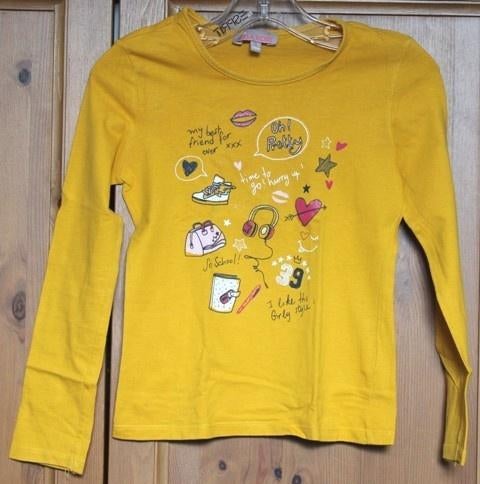 Donkergele longsleeve van Lisa Rose – maat 8 jaar (128), Kinderen en Baby's, Kinderkleding | Maat 128, Zo goed als nieuw, Meisje
