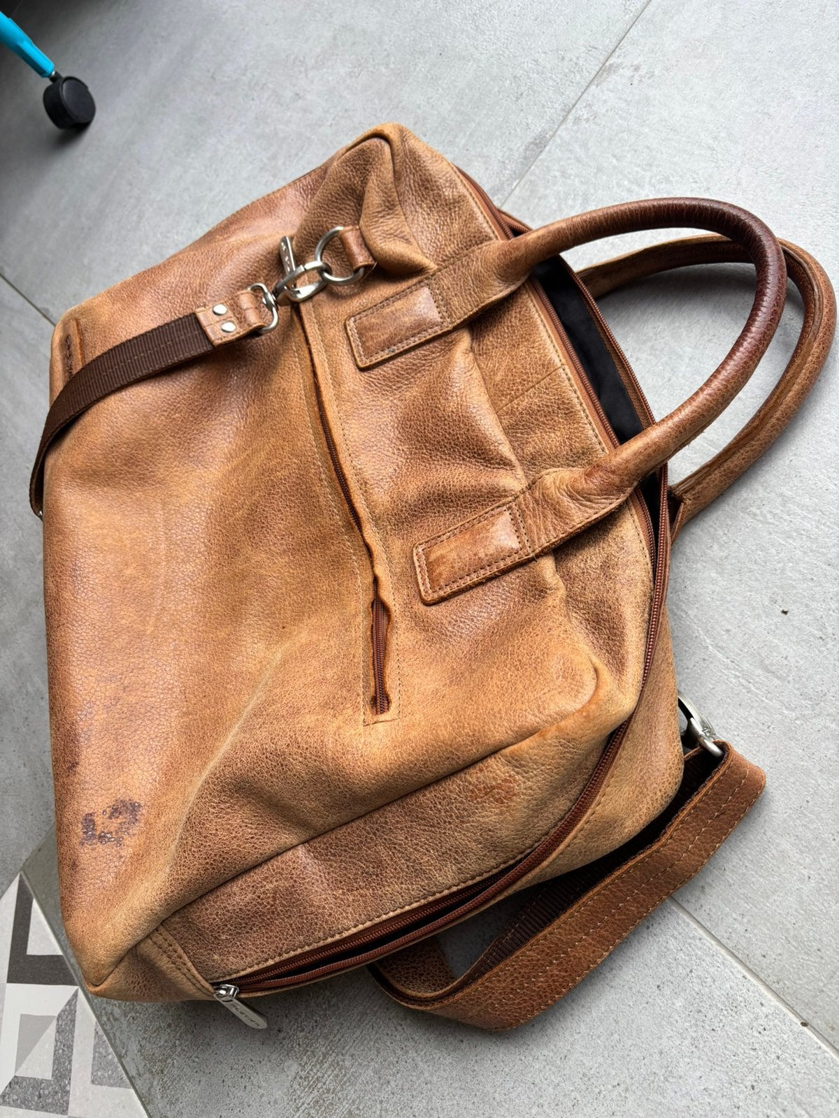 Sac laptop cuir de vachette - Plevier, Housse pour ordinateur portable, Plevier, Poignée, Brun