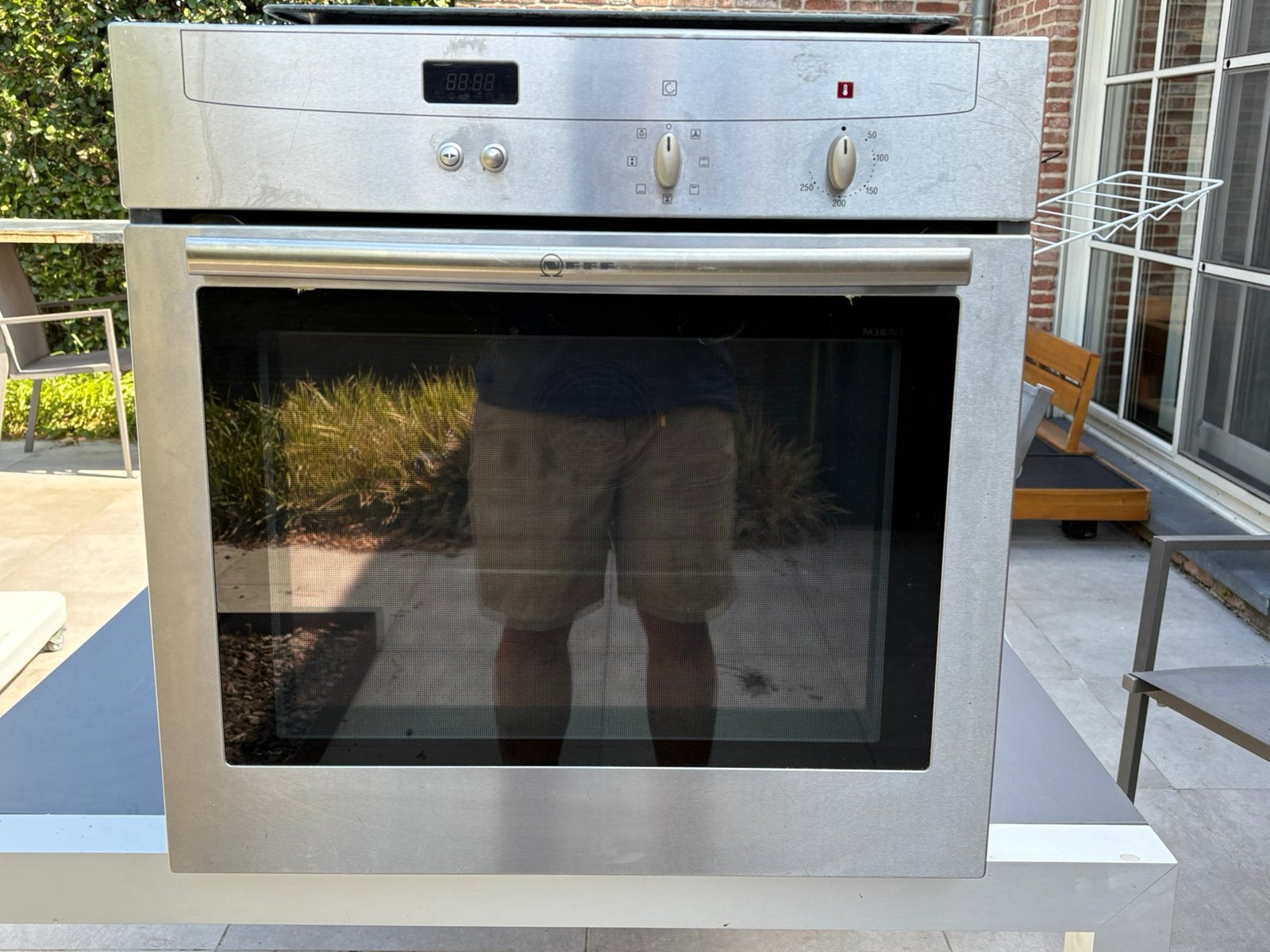 NEFF Mega 4342 NEU inbouwoven - inox, Elektronische apparatuur, Ovens, Ophalen, Gebruikt, Oven, Hete lucht