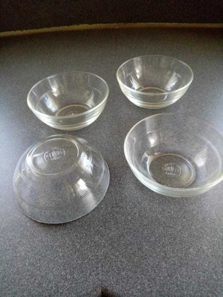 Duralex : nieuw set van 4 glazen kommetjes , diameter 11cm, Huis en Inrichting, Ophalen of Verzenden, Nieuw, Glas, Kom(men)