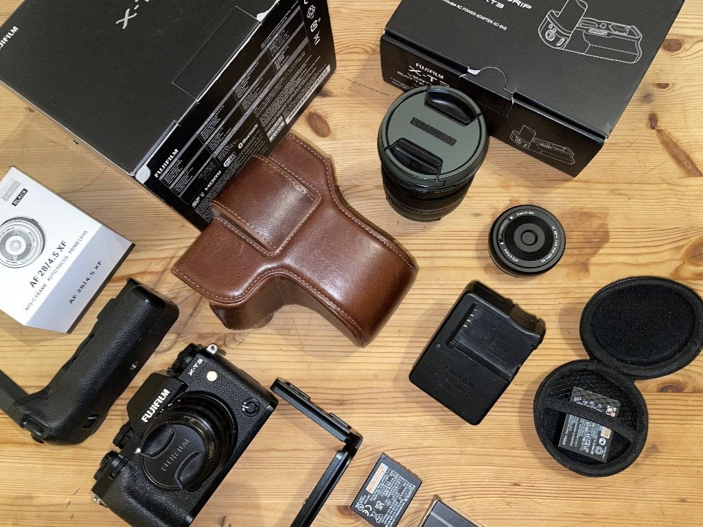 Fujifilm X-T3, XF 23mm, XF 16-80mm, Viltrox 28mm., Fujifilm, Enlèvement, Utilisé, Objectif grand angle