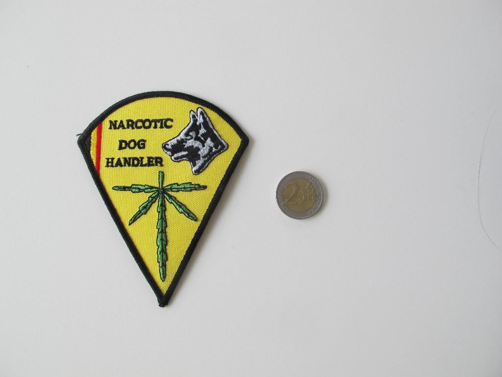 patch politie rijkswacht gendarmerie narcotic dog handler, Enlèvement ou Envoi, Gendarmerie, Emblème ou Badge