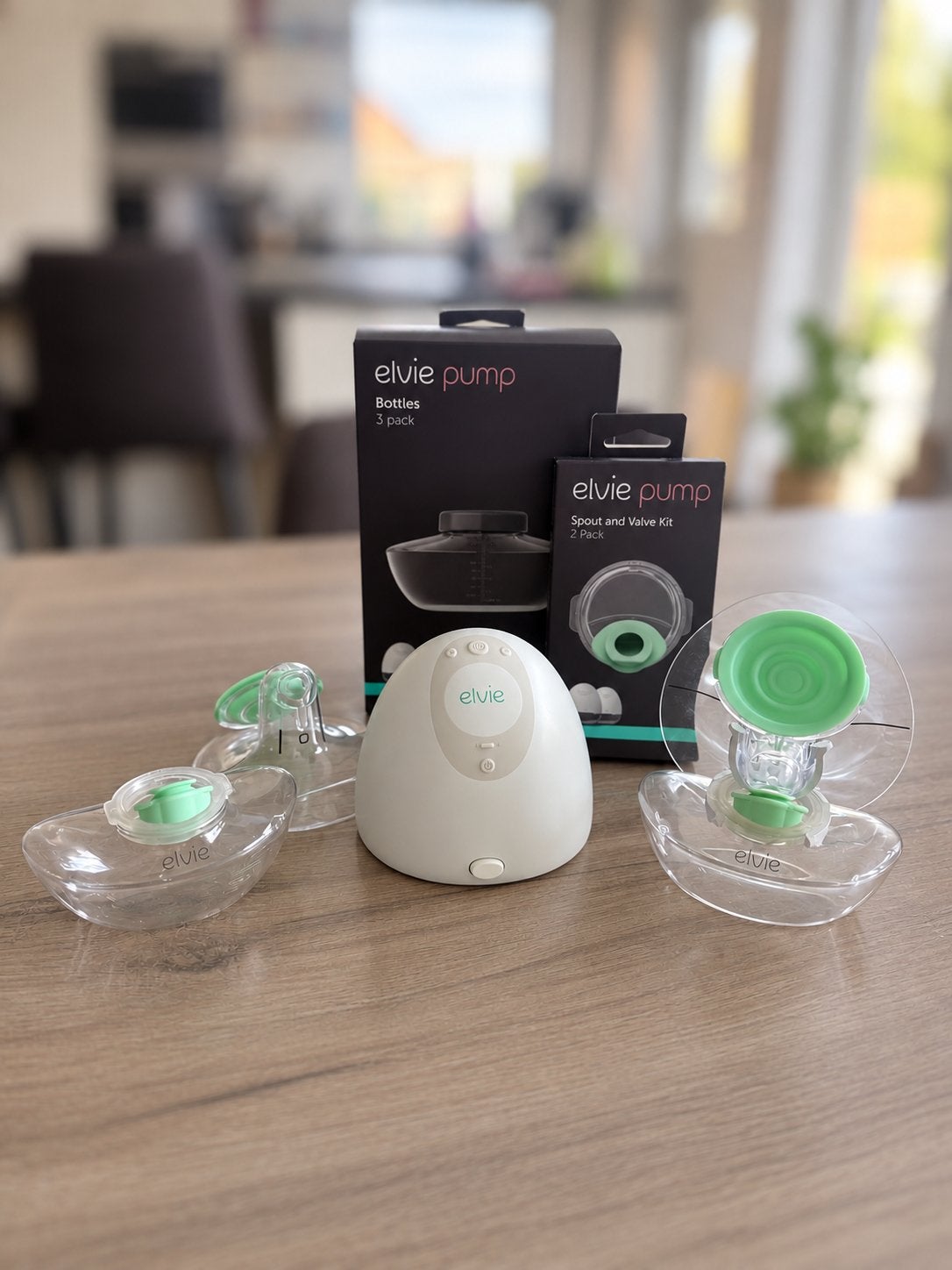 Elvie Pump borstkolf + extra accessoires, Ophalen, Gebruikt, Borstkolf, Elvie