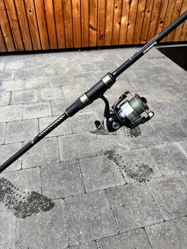 Vishengel voor op karper te vissen, Ophalen, Zo goed als nieuw, Complete hengel