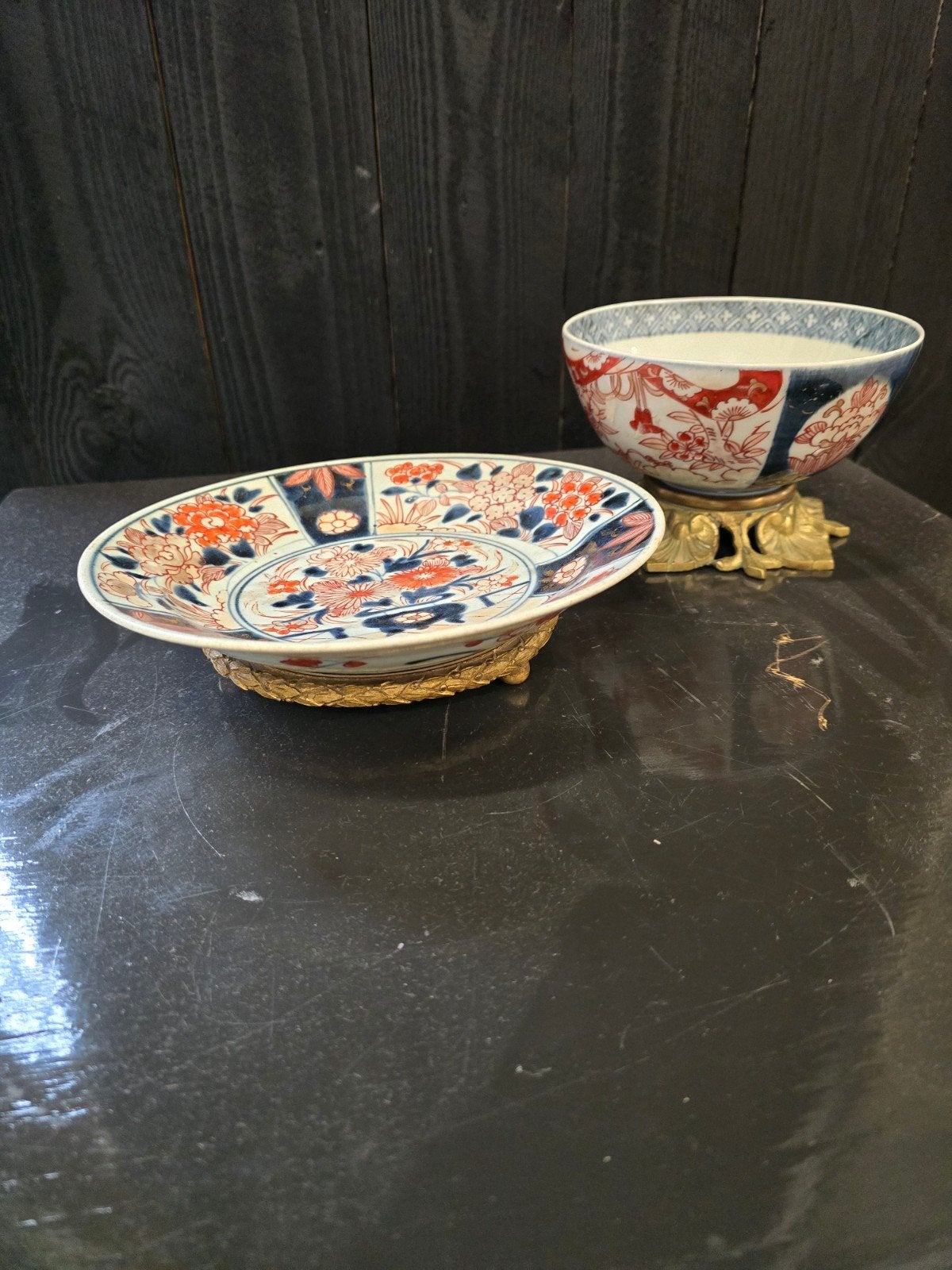 antiek japans porselein met brons. imari/arita, Antiek en Kunst, Ophalen of Verzenden