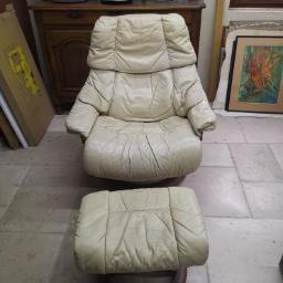 Stressless relax zetel. Model "Medium"., Huis en Inrichting, Fauteuils, Zo goed als nieuw, Leer, 75 tot 100 cm, 75 tot 100 cm