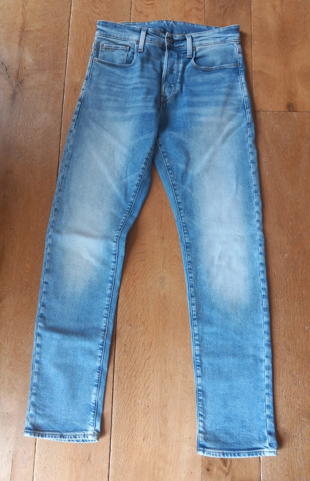 G-Star raw heren 3301 straight tapered jeans 28/32, Kleding | Heren, Spijkerbroeken en Jeans, G Star RAW, Blauw, Overige jeansmaten