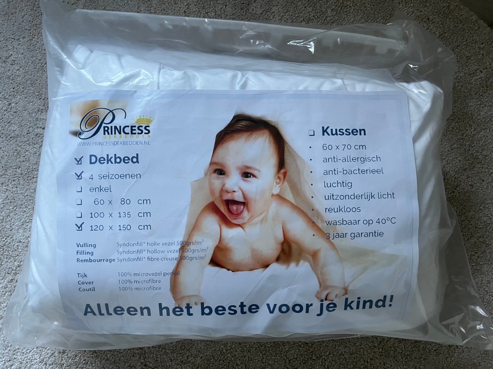 4-seizoenen dekbed in uitstekende staat, Huis en Inrichting, Ophalen, Zo goed als nieuw, Overige merken