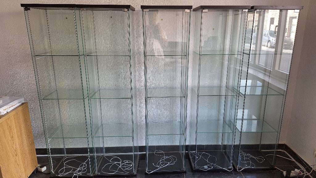 Vitrinekast 1 over), Maison & Meubles, 25 à 50 cm, Avec porte(s), Comme neuf, Verre