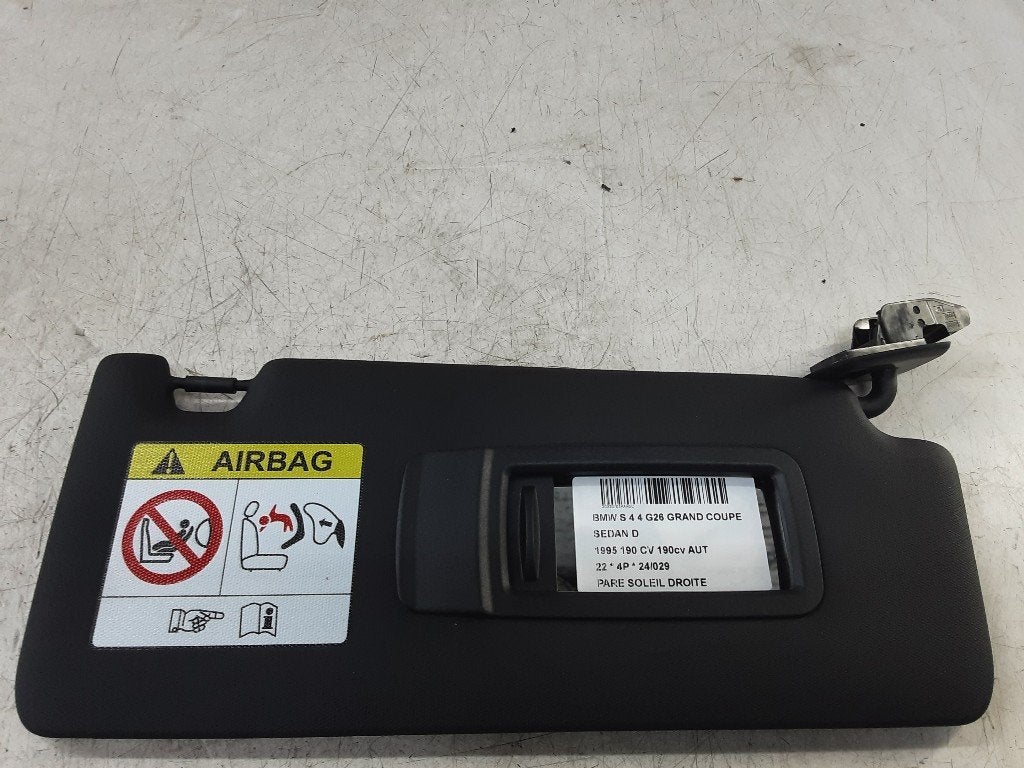 ZONNEKLEP RECHTS BMW 4 serie Gran Coupe (G26) (01-2021/-), Auto-onderdelen, Gebruikt, Mevr. I. Hauben, BMW, Rue de l'Espoir 34 34
4030  GRIVEGNÉE, BE