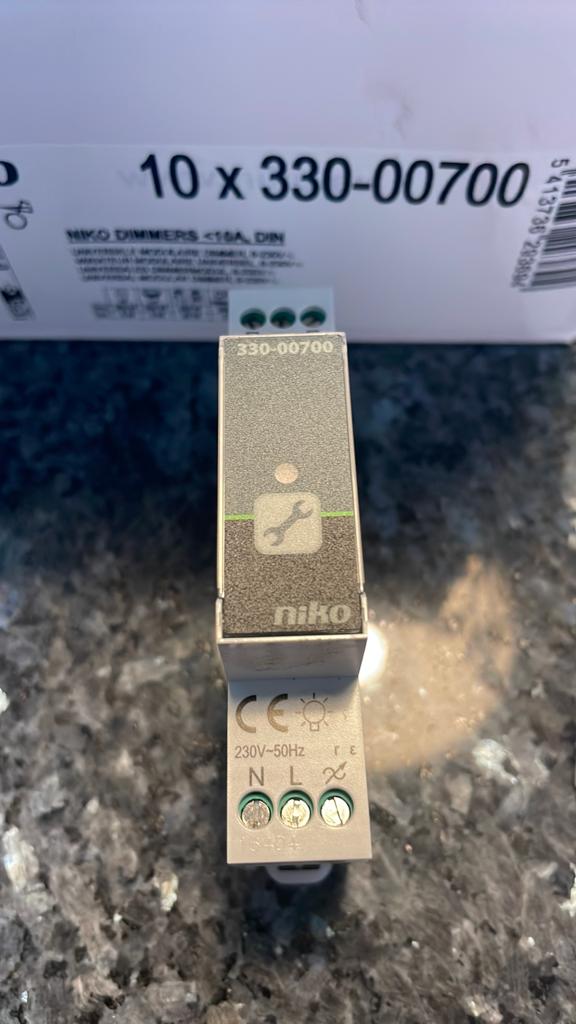 Niko dimmers din universele modulaire, Doe-het-zelf en Bouw, Ophalen of Verzenden, Nieuw