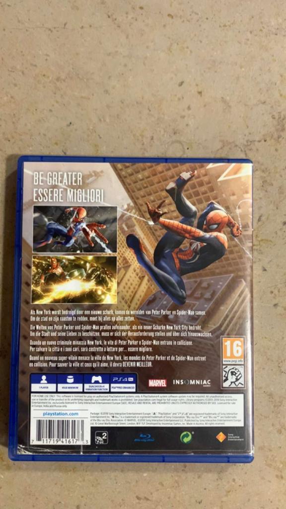 Ps4 spider man spel, 1 speler, Zo goed als nieuw, Vanaf 3 jaar, Ophalen