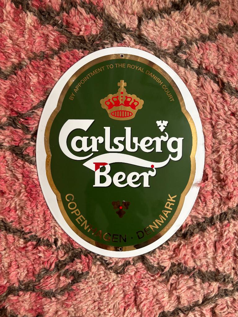 Emaille plaat van Carlsberg, Ophalen, Nieuw, Reclamebord