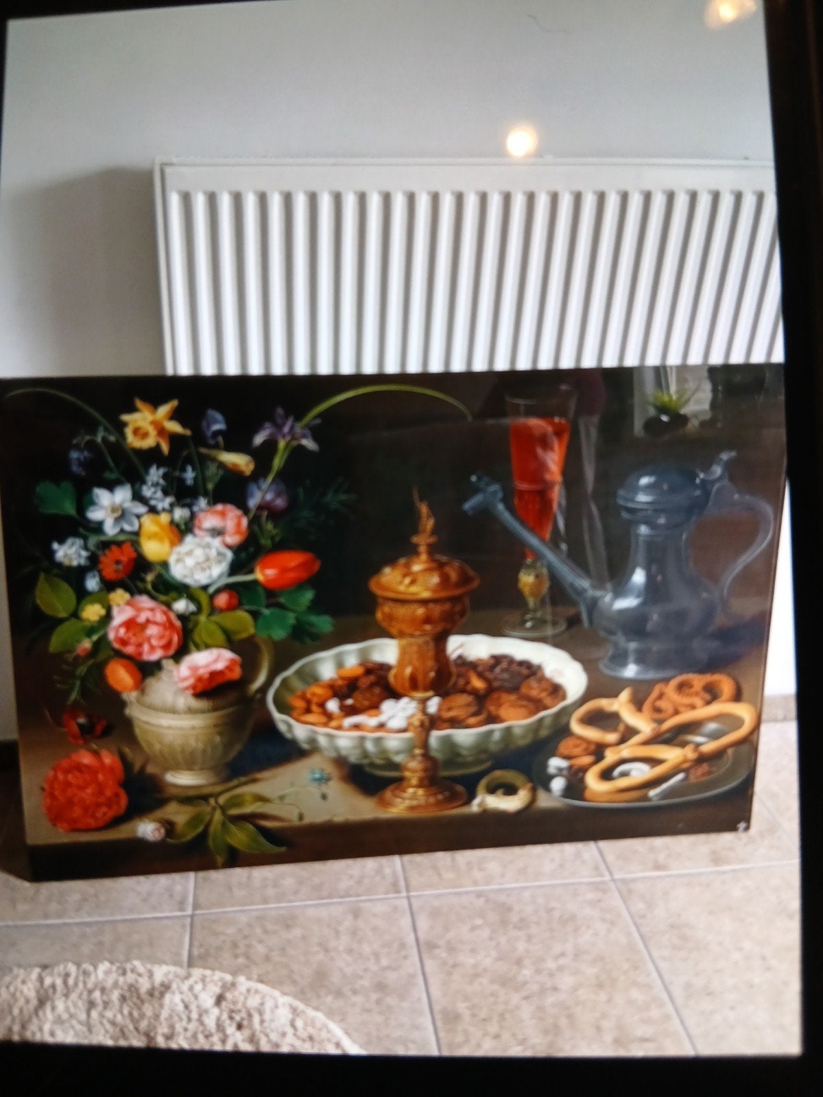 schilderij te koop volledig in glas., Antiquités & Art, Enlèvement
