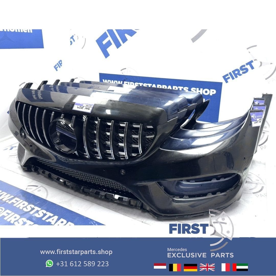 W205 BUMPER AMG VOORBUMPER 2014-2017 A2058850925 Mercedes C, Gebruikt, -, Voor, Ophalen of Verzenden