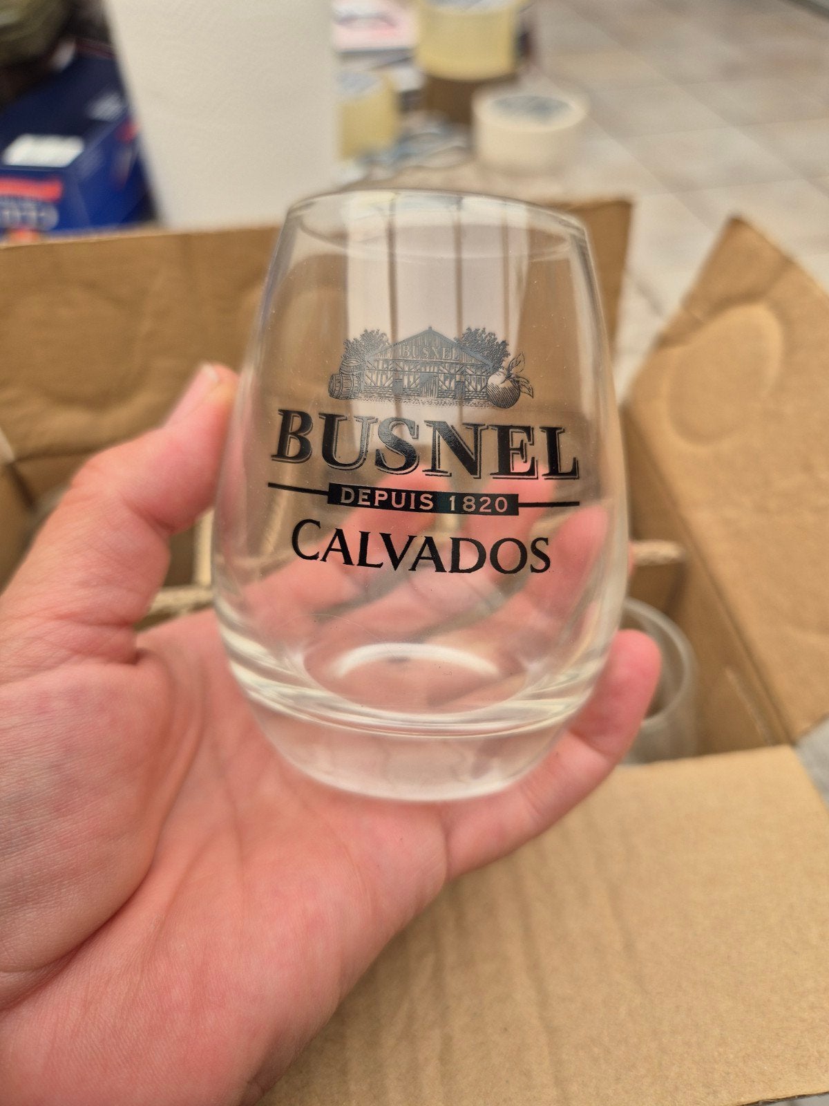 Vintage Busnel Calvados glazen set in nieuwe staat, Verzamelen, Ophalen of Verzenden