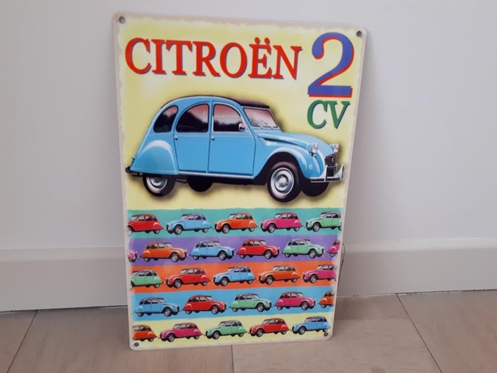 Plaque murale/plaque murale en métal pour Citroën 2CV, Collections, Enlèvement ou Envoi, Neuf, Panneau publicitaire