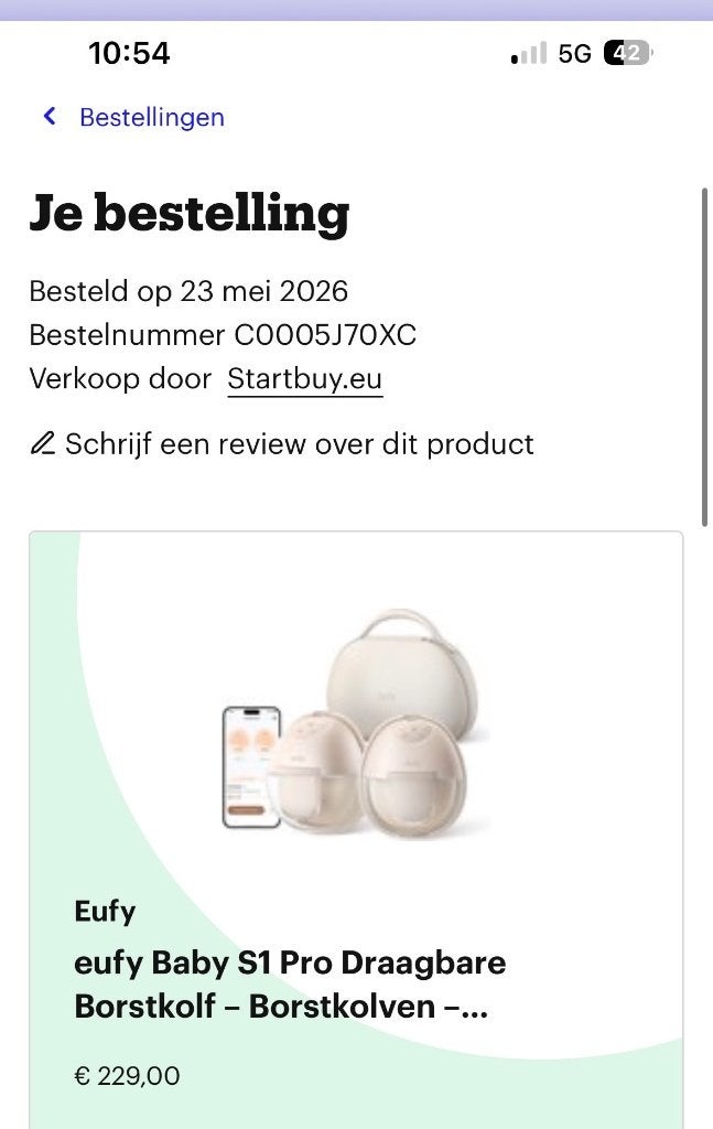 Borstkolf, Comme neuf, Enlèvement, Tire-lait, Sans fil