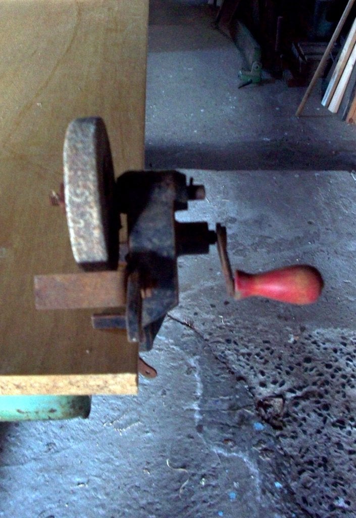 2 handslijpmachines, Ophalen, Gebruikt, Werkbankslijpmachine