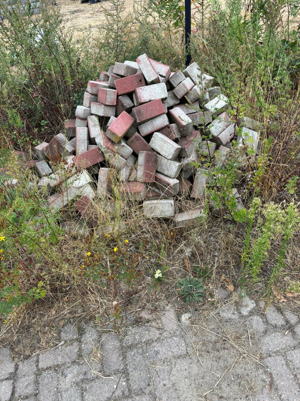 Rode betonklinkers te koop, Tuin en Terras, Tegels en Klinkers, Ophalen, Klinkers, Zo goed als nieuw, Minder dan 5 m²
