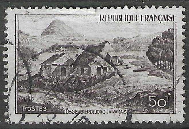 Frankrijk 1949 - Yvert 843 - Mont Gerbier-de-Jonc  (ST), Postzegels en Munten, Postzegels | Europa | Frankrijk, Gestempeld, Verzenden