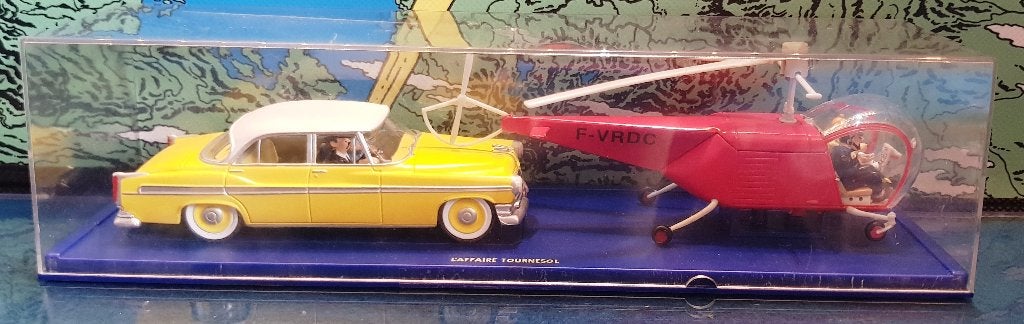 Tintin et L’Affaire Tournesol Bell 47 & Chrysler New Yorker, Verzenden, Kuifje, Zo goed als nieuw, Beeldje of Figuurtje