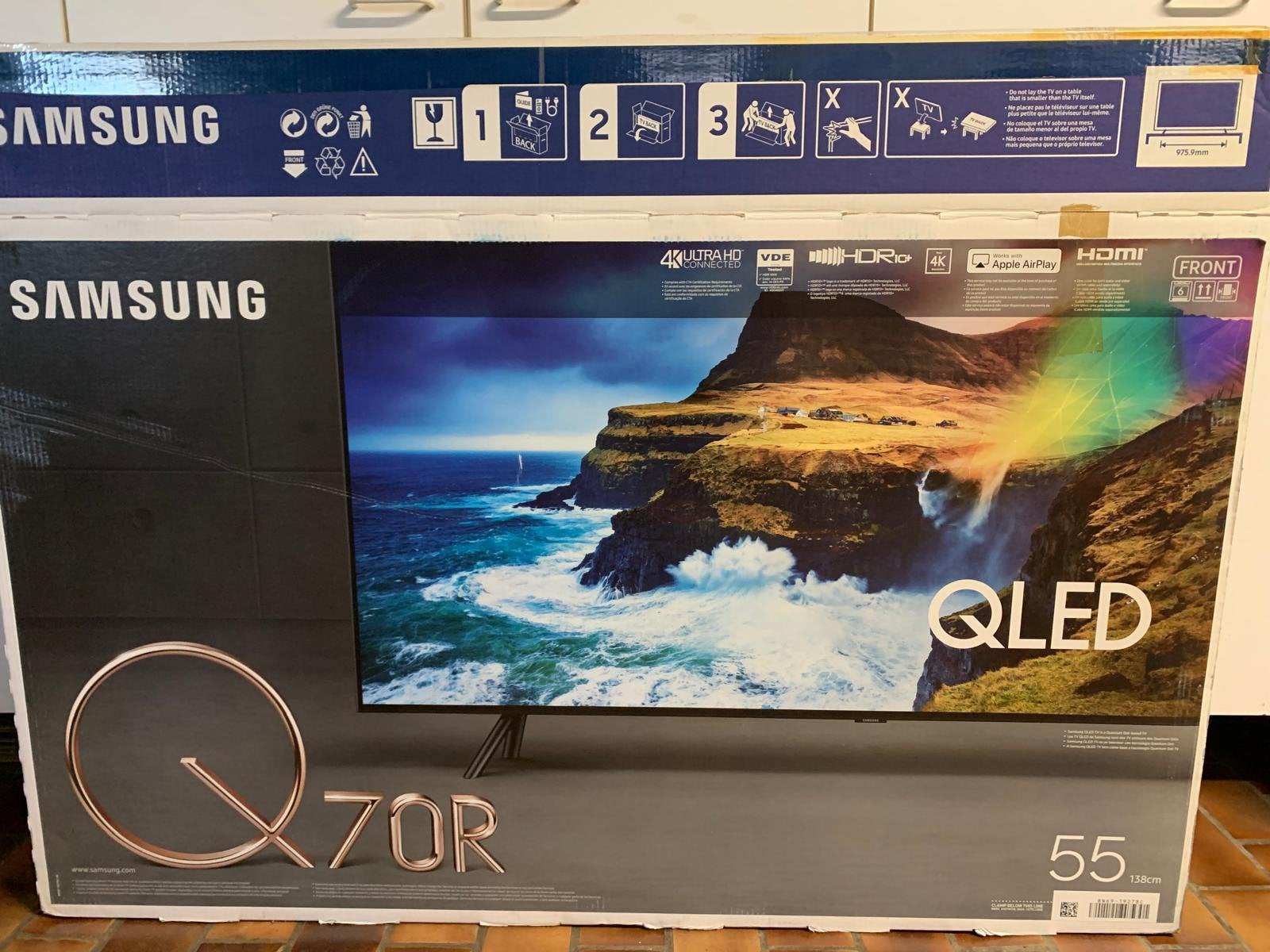Samsung QLED Q70R 55 Inch 4K Smart TV – Compleet, QLED, Ophalen of Verzenden, Zo goed als nieuw, Samsung