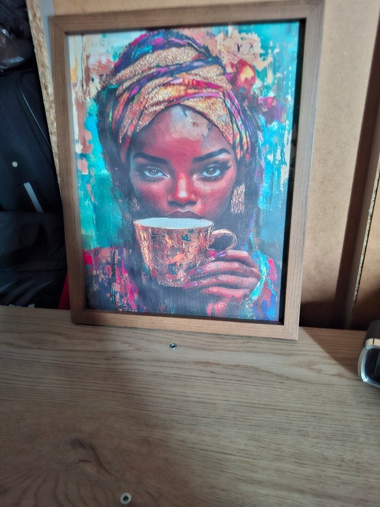 Cadre femme africaine 3 euros, Audio, Tv en Foto, Fotografie | Fotolijsten, Ophalen, Hout, Nieuw, Standaard fotolijst