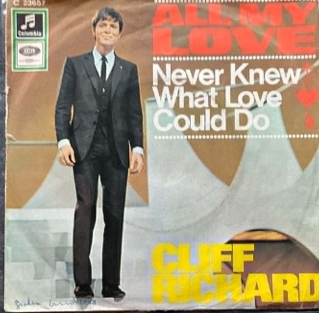 Cliff Richard "All My Love", CD & DVD, Vinyles Singles, Enlèvement ou Envoi, Single, Comme neuf, Housse de protection extérieure