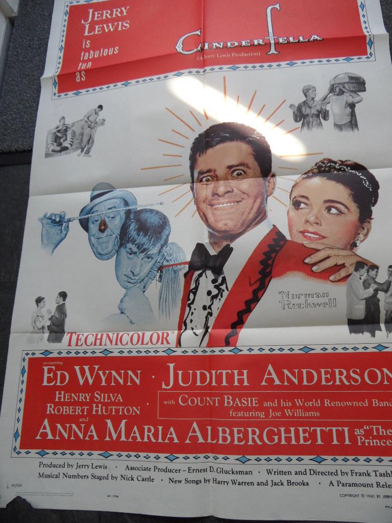 USA filmposter Jerry Lewis Norman Rockwell, Verzamelen, Rechthoekig Staand, Ophalen of Verzenden, Zo goed als nieuw, A1 t/m A3