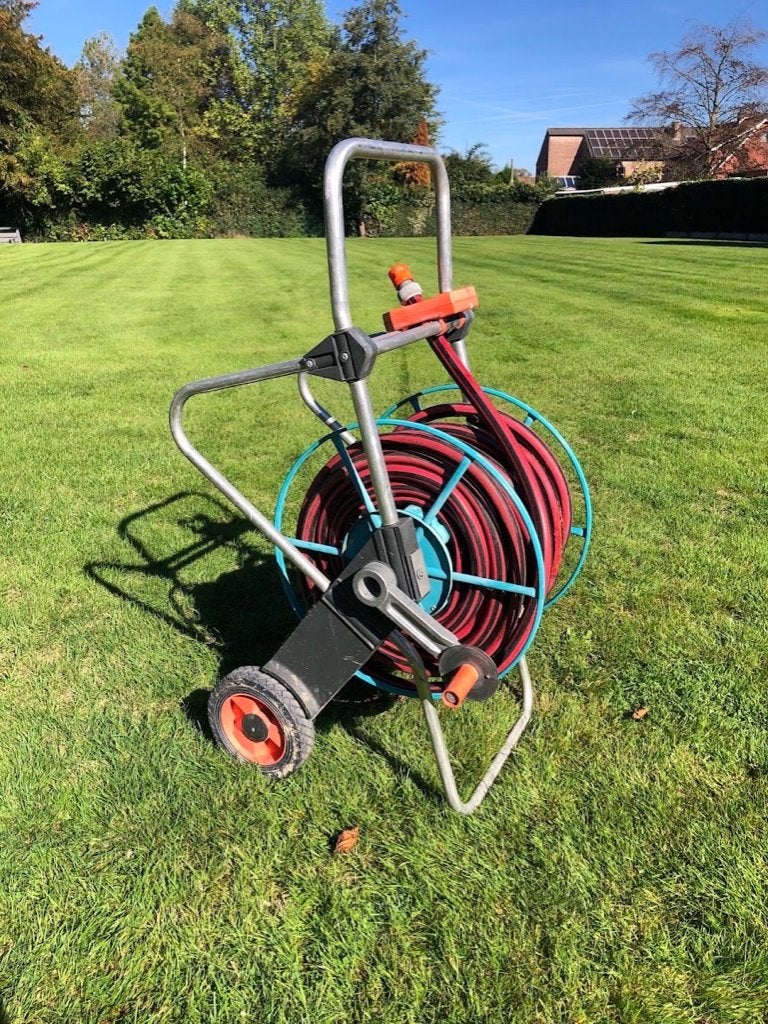 Slanghaspel Gardena met rubberen slang, Tuin en Terras, Ophalen, Zo goed als nieuw, Tuinslanghaspel