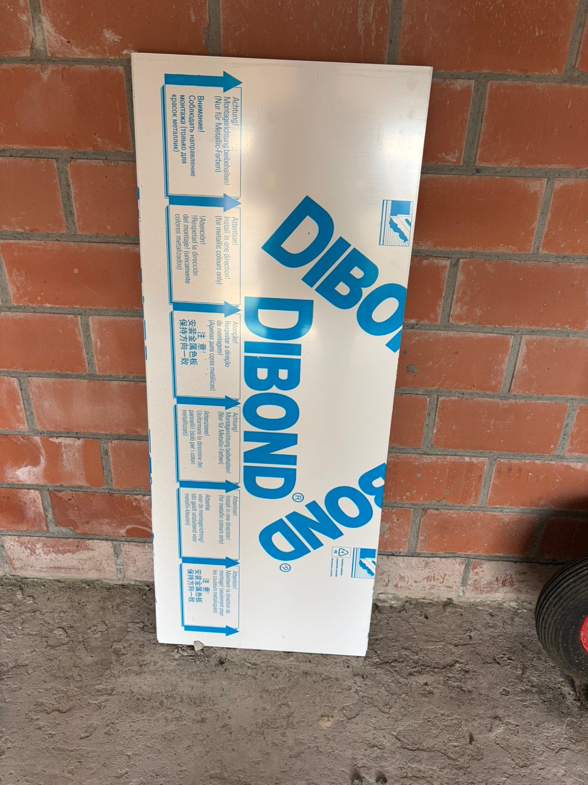 Dibond 3 mm wit (500-1250 mm) - 10 st., Ophalen, Nieuw, Reclamebord