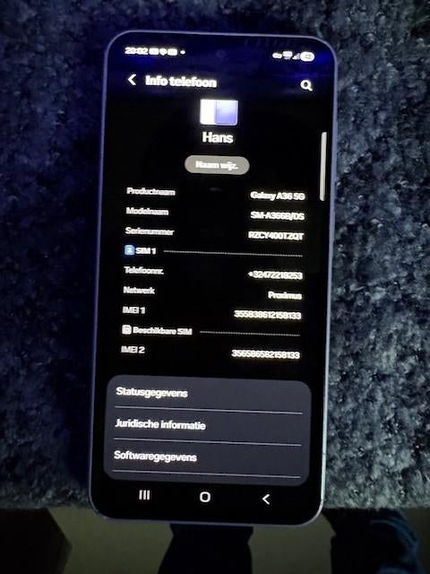 Samsung galaxy a35  5G  zonder abonement, Ophalen, Gebruikt, Overige kleuren, Touchscreen