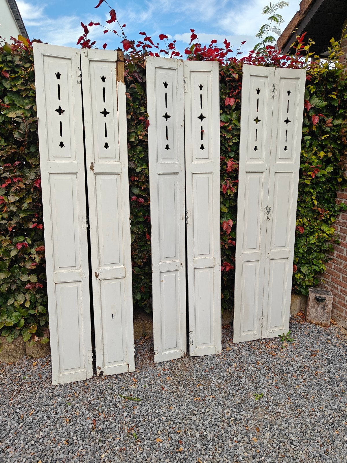 Franse luikjes 6stuks 210x24, Huis en Inrichting, Woonaccessoires | Kamerschermen, Ophalen, Gebruikt