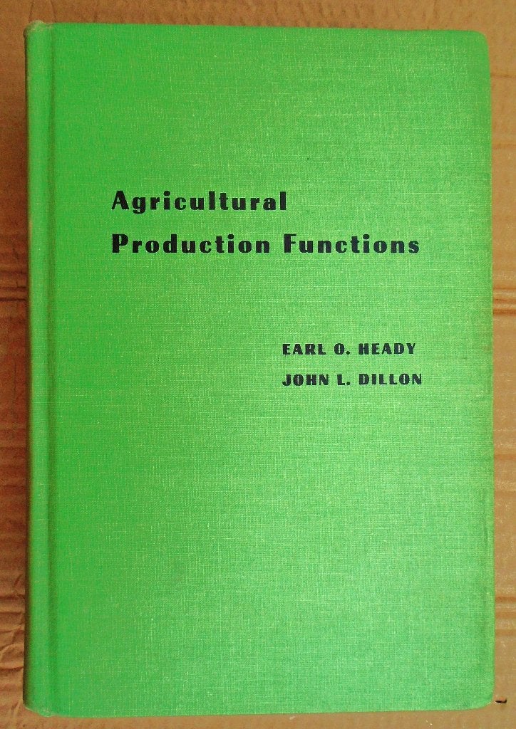 Agricultural Production Functions - 1961 - Heady & Dillon, Ophalen of Verzenden, Gelezen, Earl O. Heady (1916-1986) & John Louis Dillon (1931-2001)