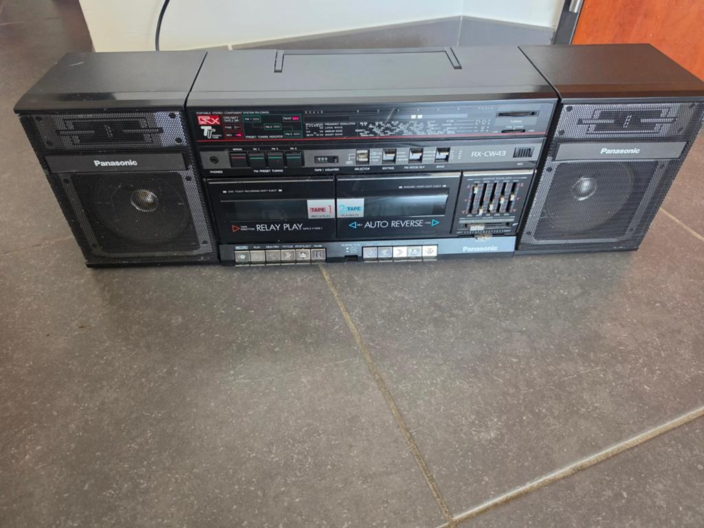 Radio Casette x2 panasonic RX-CW43 Vintage, Ophalen, Gebruikt, Radio