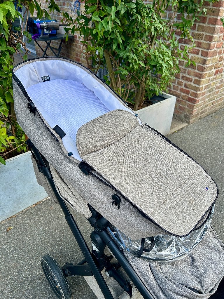 Dubatti One E4 Kinderwagen – Taupe Melange, Kinderen en Baby's, Gebruikt, Luchtbanden, Ophalen, Kinderwagen
