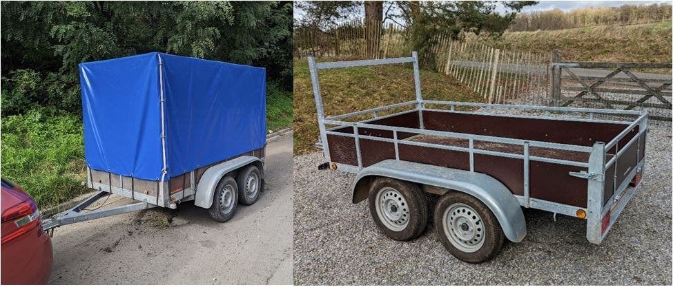 A louer remorque 750Kg double essieux (non) bâchée. Location, Enlèvement, Utilisé