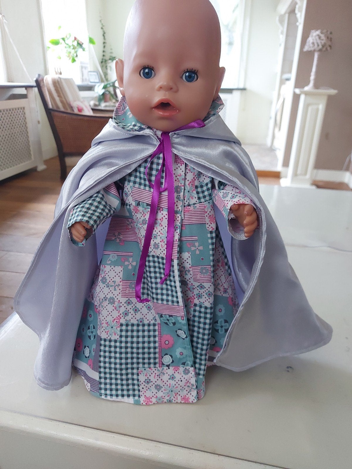 lange jurk cape baby born pop 43cm nieuw, Ophalen of Verzenden, Nieuw, Babypop