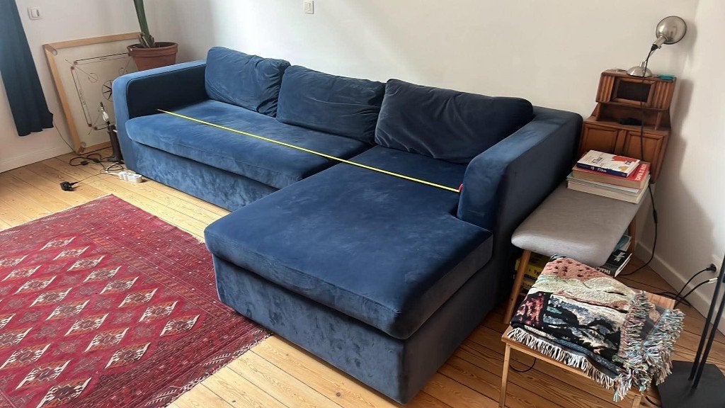 Canapé convertible — Velour, 250 à 300 cm, Banc d'angle, Quatre personnes ou plus, 125 à 150 cm
