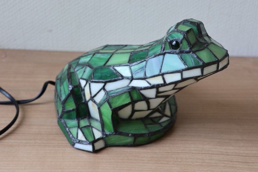 Tiffany-stijl tafellamp, Vert, Enlèvement ou Envoi, Tiffany Style, Verre