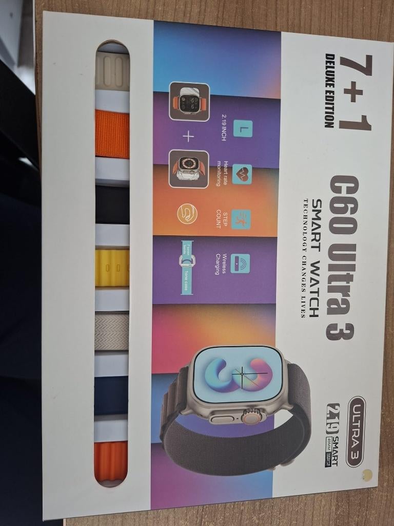 C60 Ultra 3 Smart Watch, Overige merken, Ophalen of Verzenden, Zo goed als nieuw, Waterdicht