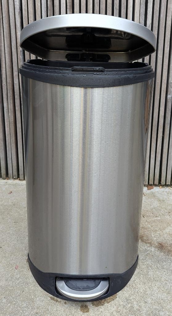 pedaalemmer EKO in RVS - 6 stuks, Ophalen, Inox, Gebruikt, Met pedaal