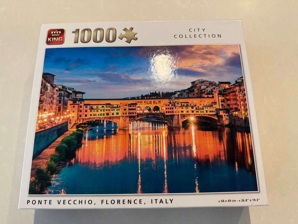 Puzzel 1000 stukken - Ponte Vecchio, Hobby en Vrije tijd, Ophalen of Verzenden, Zo goed als nieuw