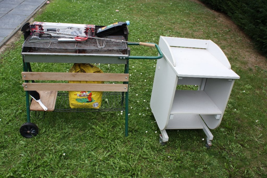 Barbecue en Fonte, Ophalen, Gebruikt, Met accessoires