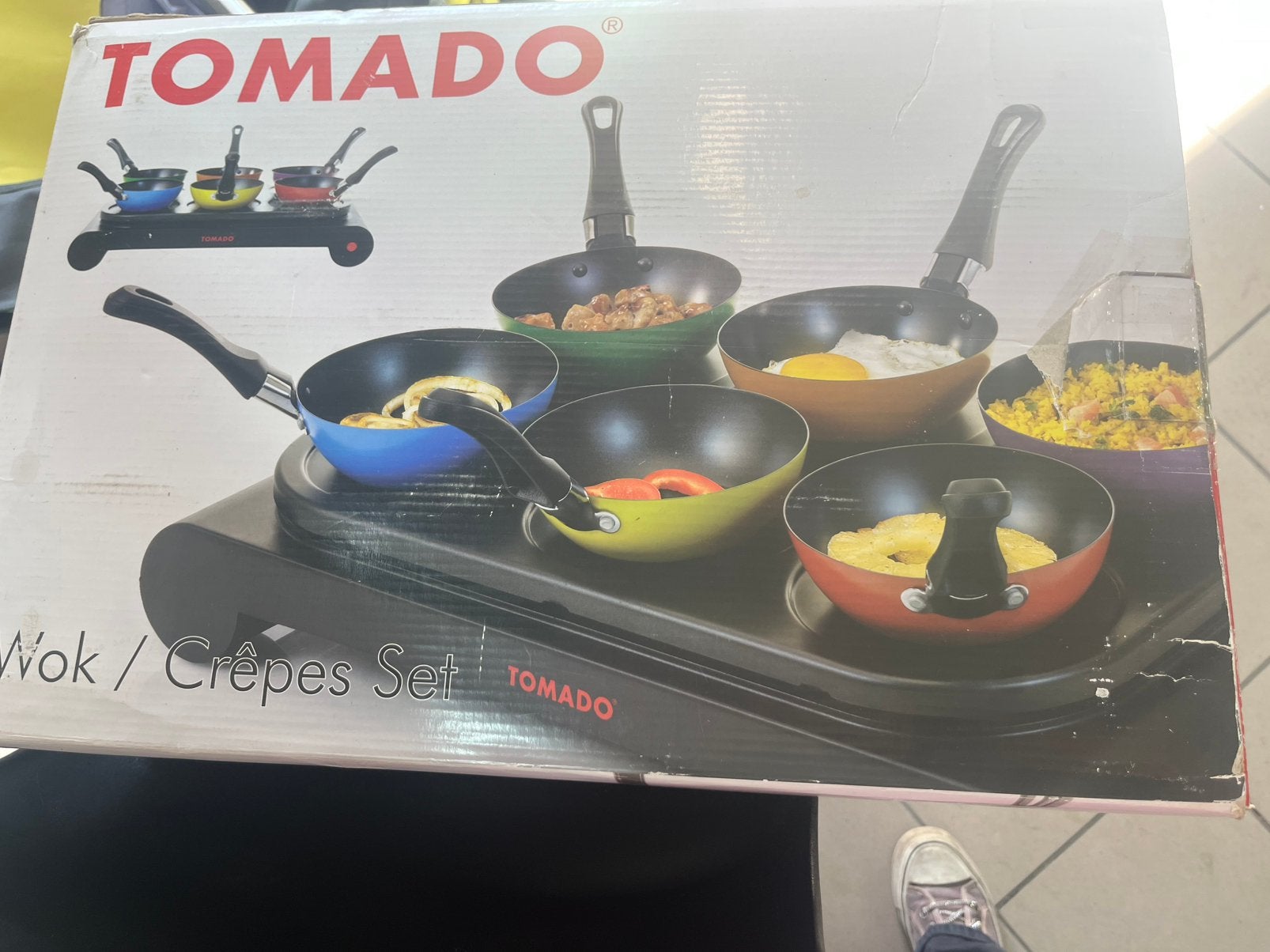 Tomado wok/pannekoekenset 10€, Electroménager, Enlèvement, Comme neuf
