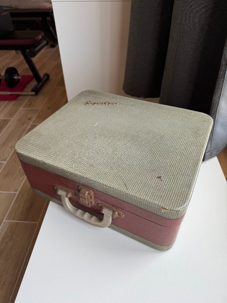 Oude draagbare platenspeler "Handy Gram", Ophalen, Niet werkend, Platenspeler, Overige merken