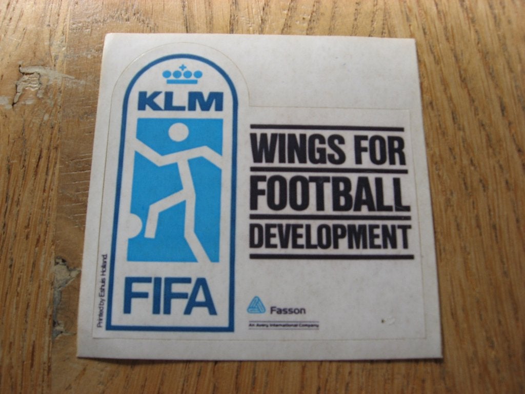 Autocollant vintage KLM FIFA Wings pour le développement du, Enlèvement ou Envoi, Neuf, Sport